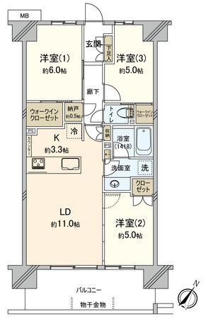 プレシス柏の葉キャンパス 間取図(平面図) プレシス柏の葉キャンパス 間取図(平面図)