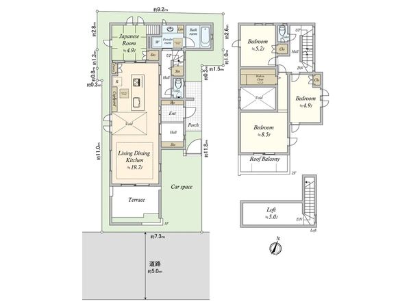 深沢5丁目戸建 間取図 深沢5丁目戸建 間取図