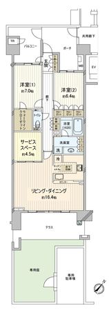 セレナヴィータ新浦安B棟 間取図(平面図) セレナヴィータ新浦安B棟 間取図(平面図)