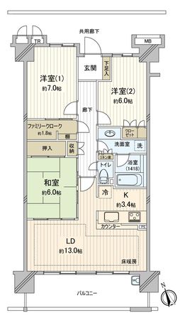 グランドホライゾン・トーキョーベイグランドサン 間取図(平面図) グランドホライゾン・トーキョーベイグランドサン 間取図(平面図)