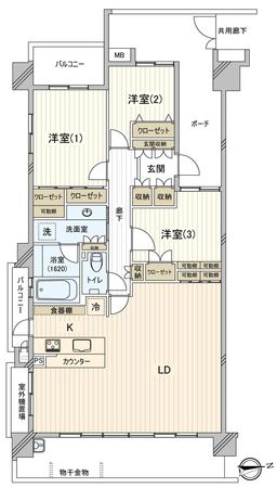グランドホライゾン・トーキョーベイグランドアース 間取図(平面図) グランドホライゾン・トーキョーベイグランドアース 間取図(平面図)