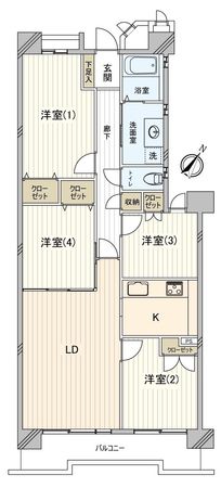 エル・シティ新浦安北街区四番館 間取図(平面図) エル・シティ新浦安北街区四番館 間取図(平面図)