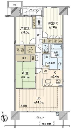 東京ベイスクエア・プリズム 間取図(平面図) 東京ベイスクエア・プリズム 間取図(平面図)