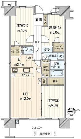 ワンダーベイシティSAZANガーデンイースト 間取図(平面図) ワンダーベイシティSAZANガーデンイースト 間取図(平面図)
