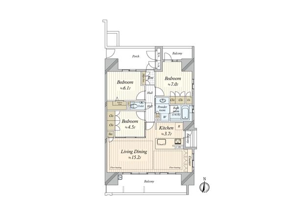 モアグレース徳川北 間取図 モアグレース徳川北 間取図