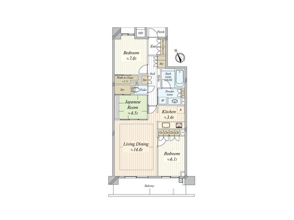 プレシアスコート東山元町テラスA棟 間取図 プレシアスコート東山元町テラスA棟 間取図