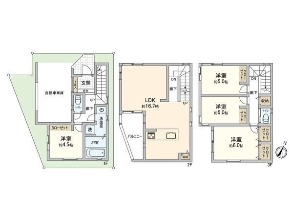 北浦和二丁目戸建 間取図面 北浦和二丁目戸建 間取図面