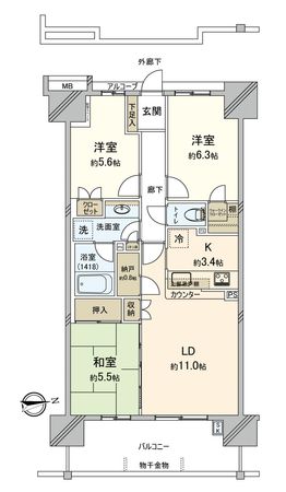 グランシンフォニア 間取図 グランシンフォニア 間取図