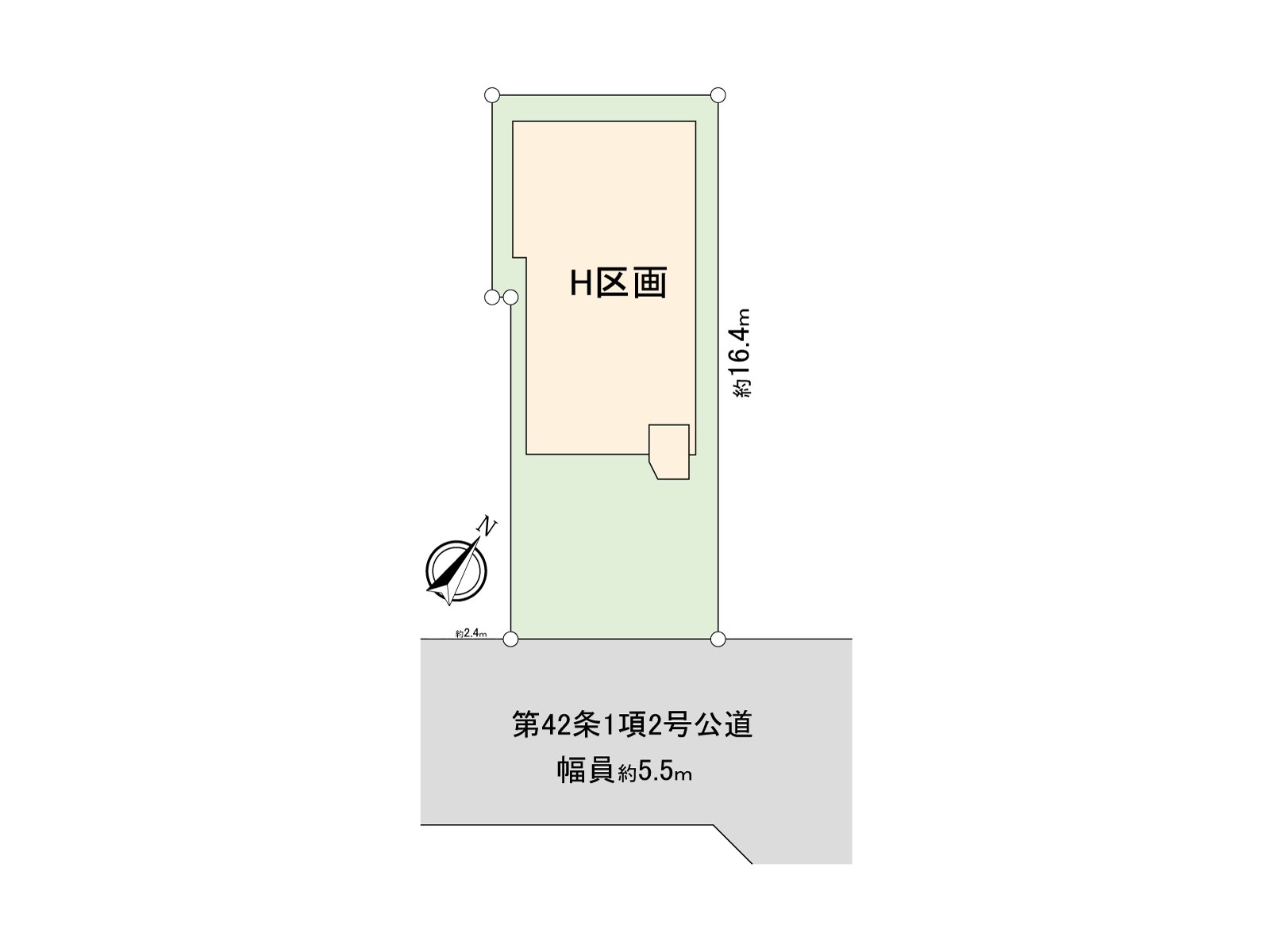 [figure of ground type] There is the parking space for two　※It is Land with the Depending on car type property condition.