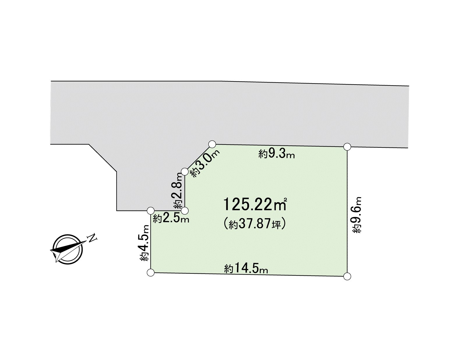 [地方型图]是约125平米的土地。