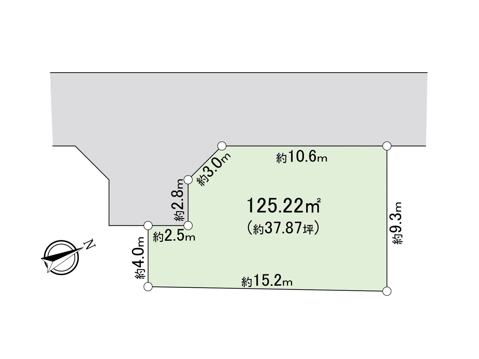 [figure of ground type] It is Land of about 125 square meters.