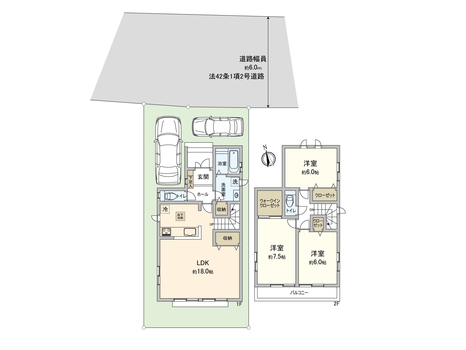 [房型图]有超过.6张塌塌米全居室2面采光的面积