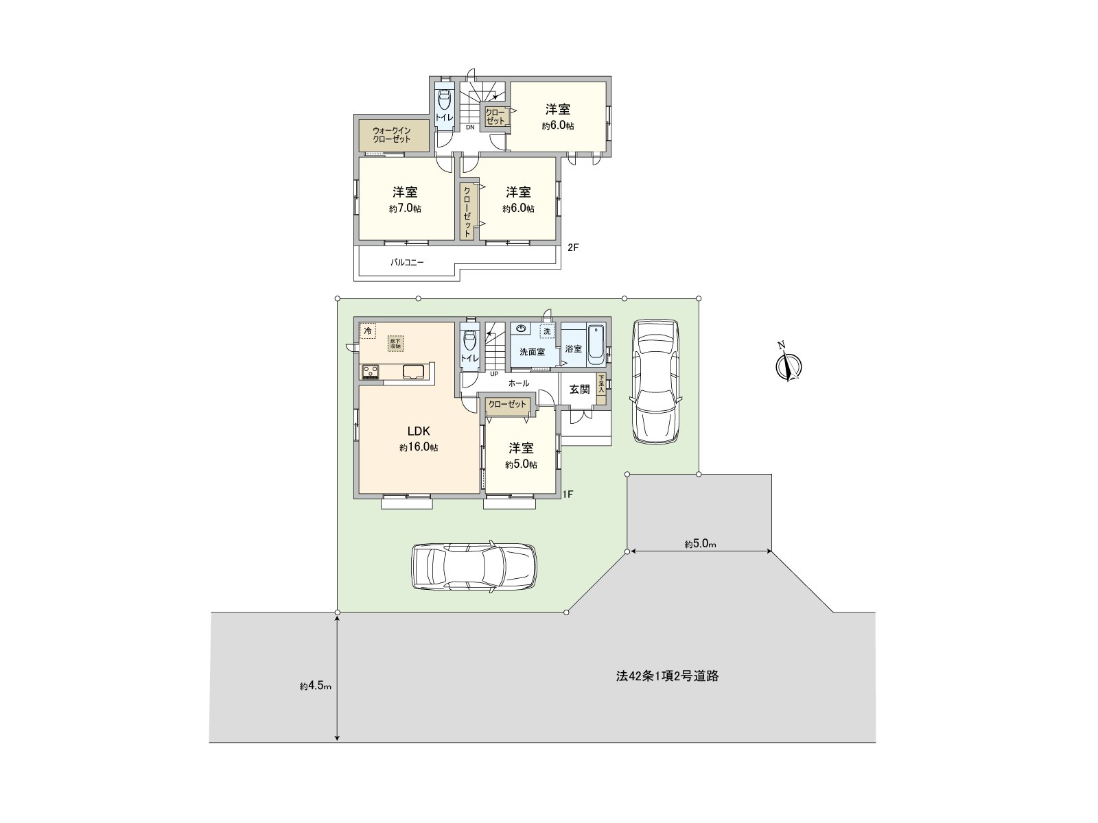 [房型图]阳光为所有房间2面采光，南西良好