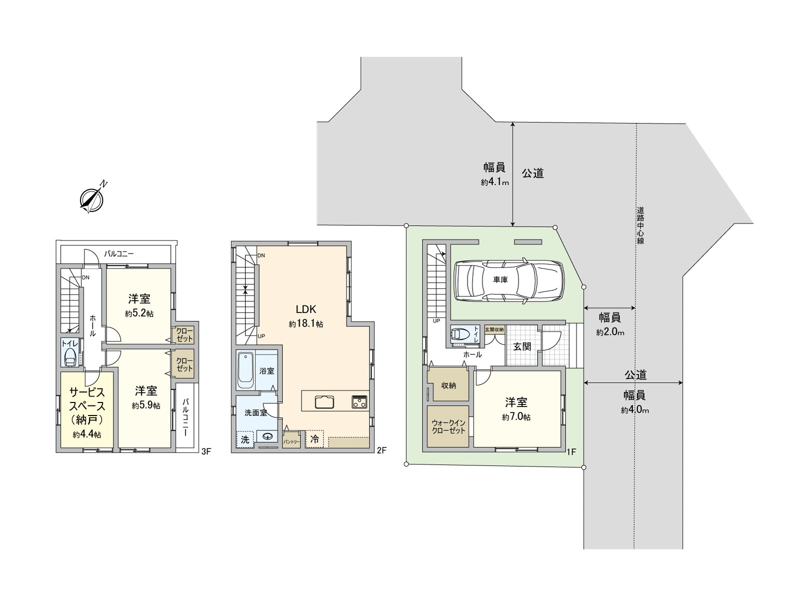 [floor plan] About two terrace, all rooms two lighting, the ventilation is good
