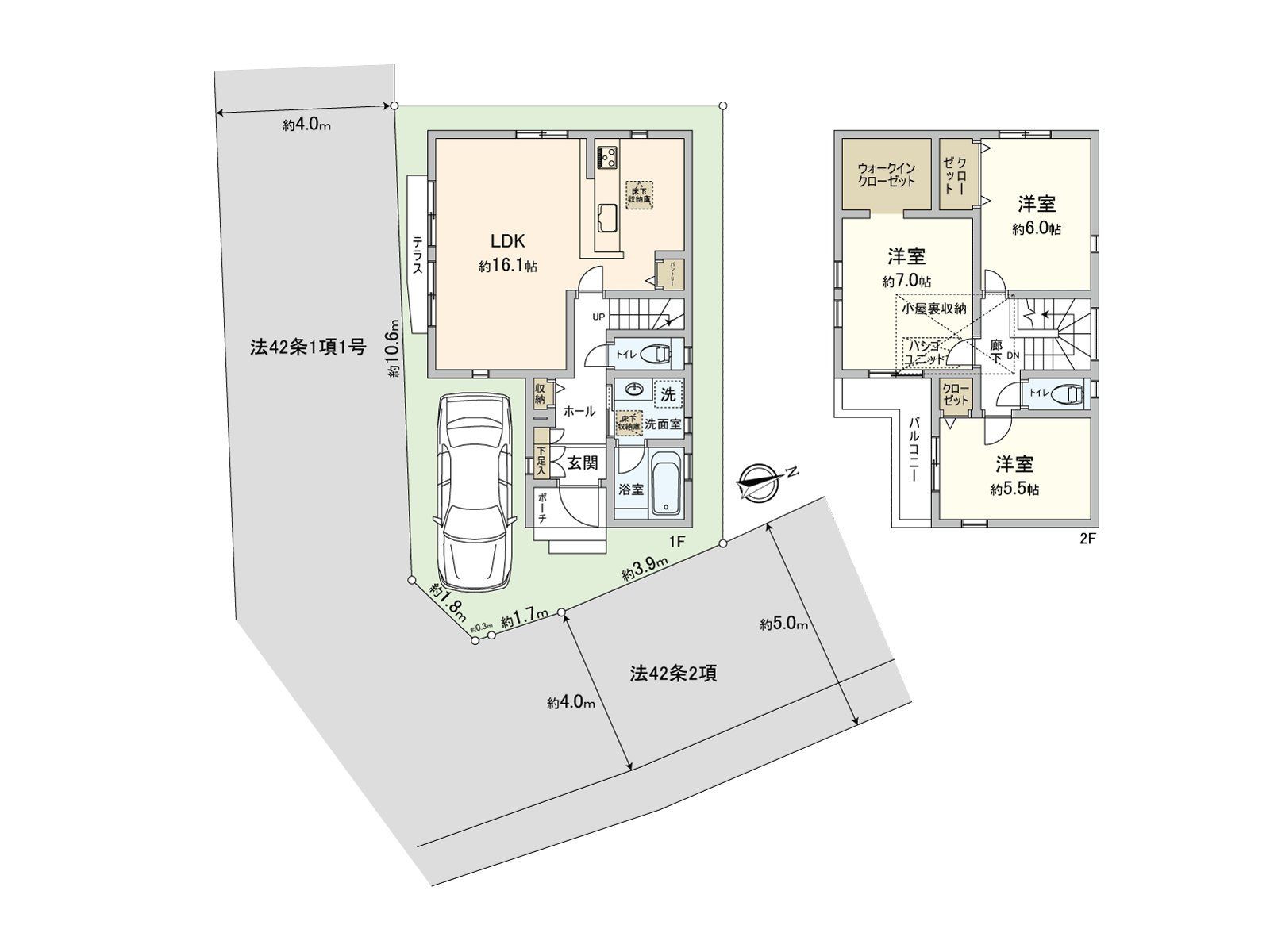 日照为东南、西南角地良好。开放感觉gagagozaimasu。