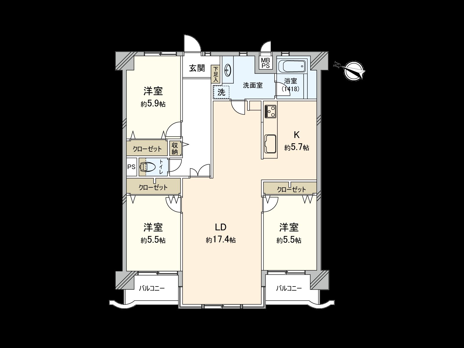 舒适某一个LDK约23.1张塌塌米