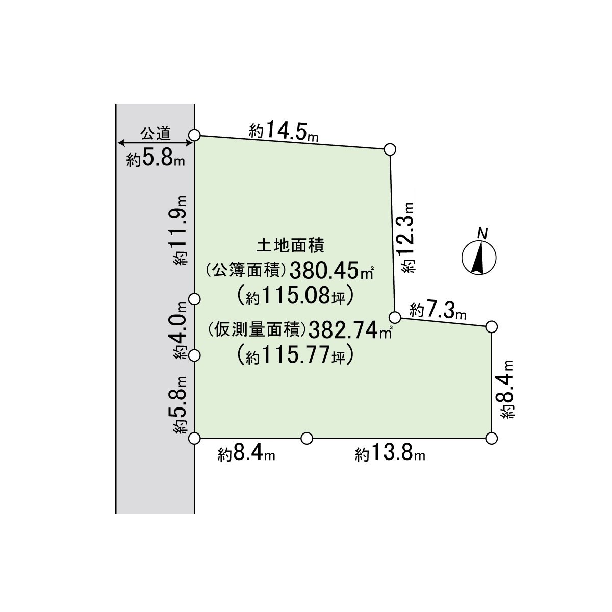 The description of enforcement, top site figure makes a temporary surveying drawing for the cause in December, 2025 and is not a decision drawing. ・When I arrive between temporary surveying area and 寸周 り, I may increase and decrease as a result of decision surveying as neighboring land border attendance is unfinished.