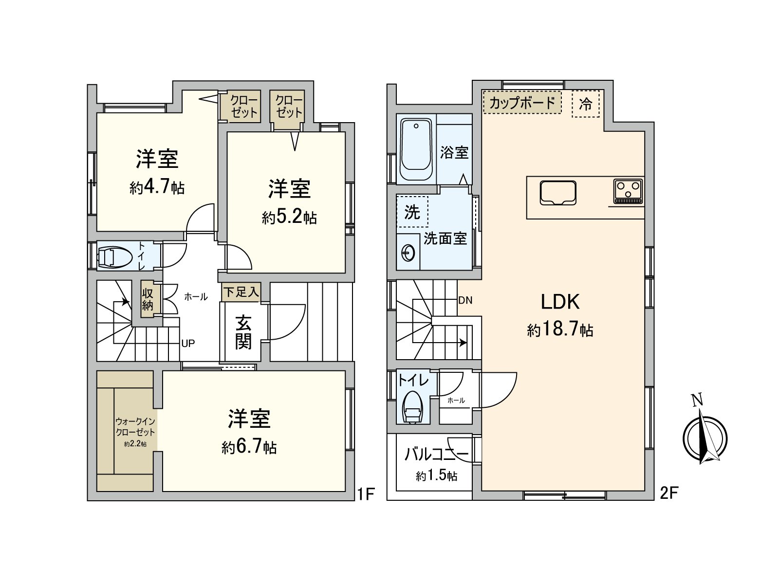 [房型]土地面积：122.77平米，建筑面积：85.29平米的3LDK