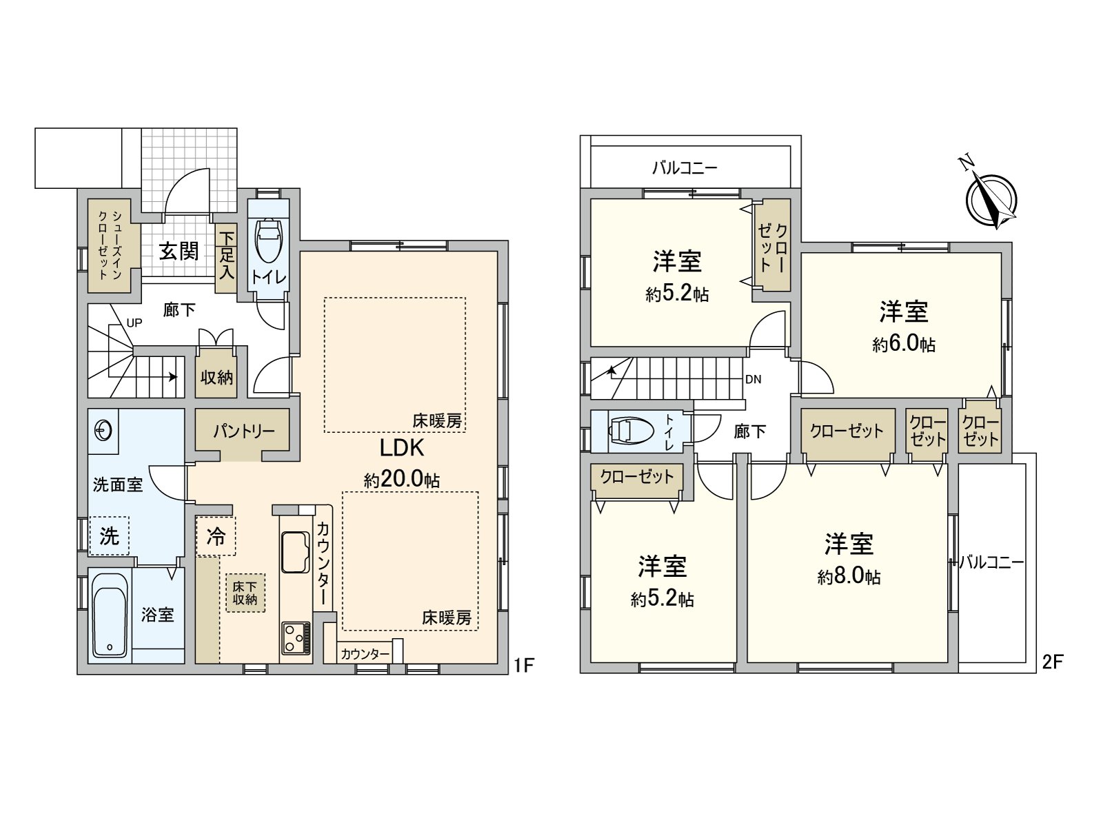 [Floor plan] It is Layout of 4LDK.