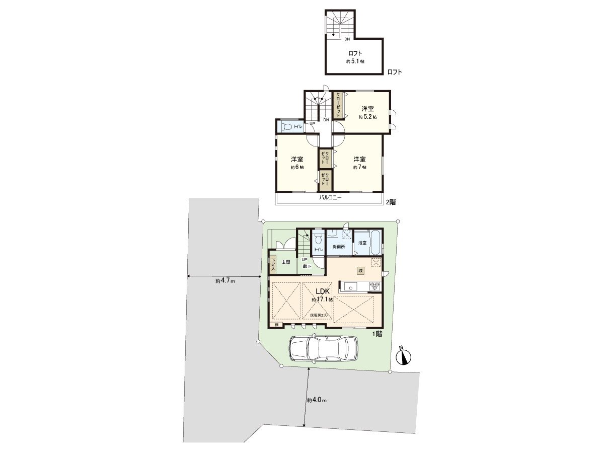 Each room is a 14-minute walk from "Noborito" Station 5 tatami of the spaciousness or more in an 8-minute walk from Odakyu Odawara Line "Mukogaokayuen" Station