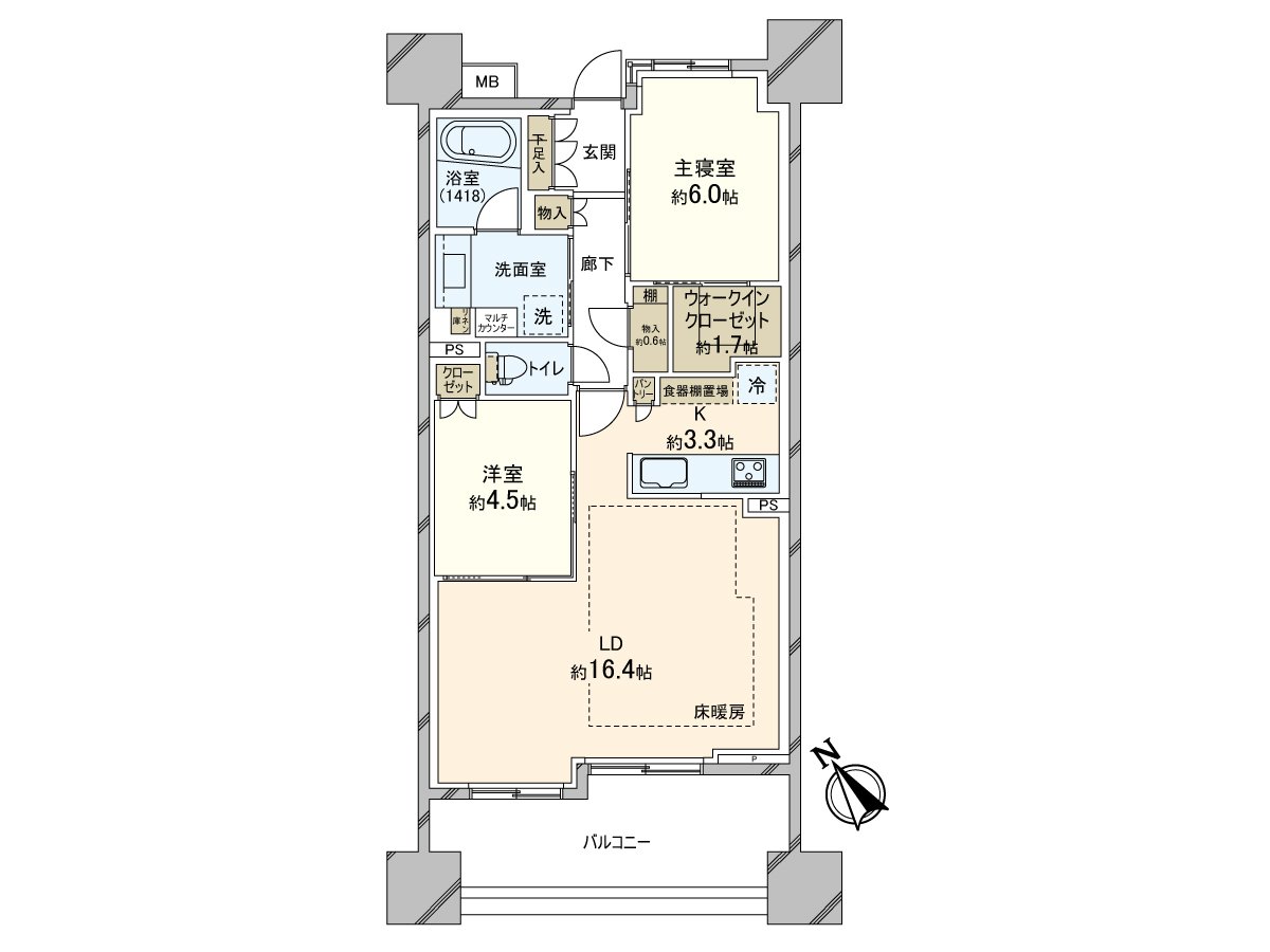 The change to 3LDK is possible because I make 2LDK by select plan (reform expense required)