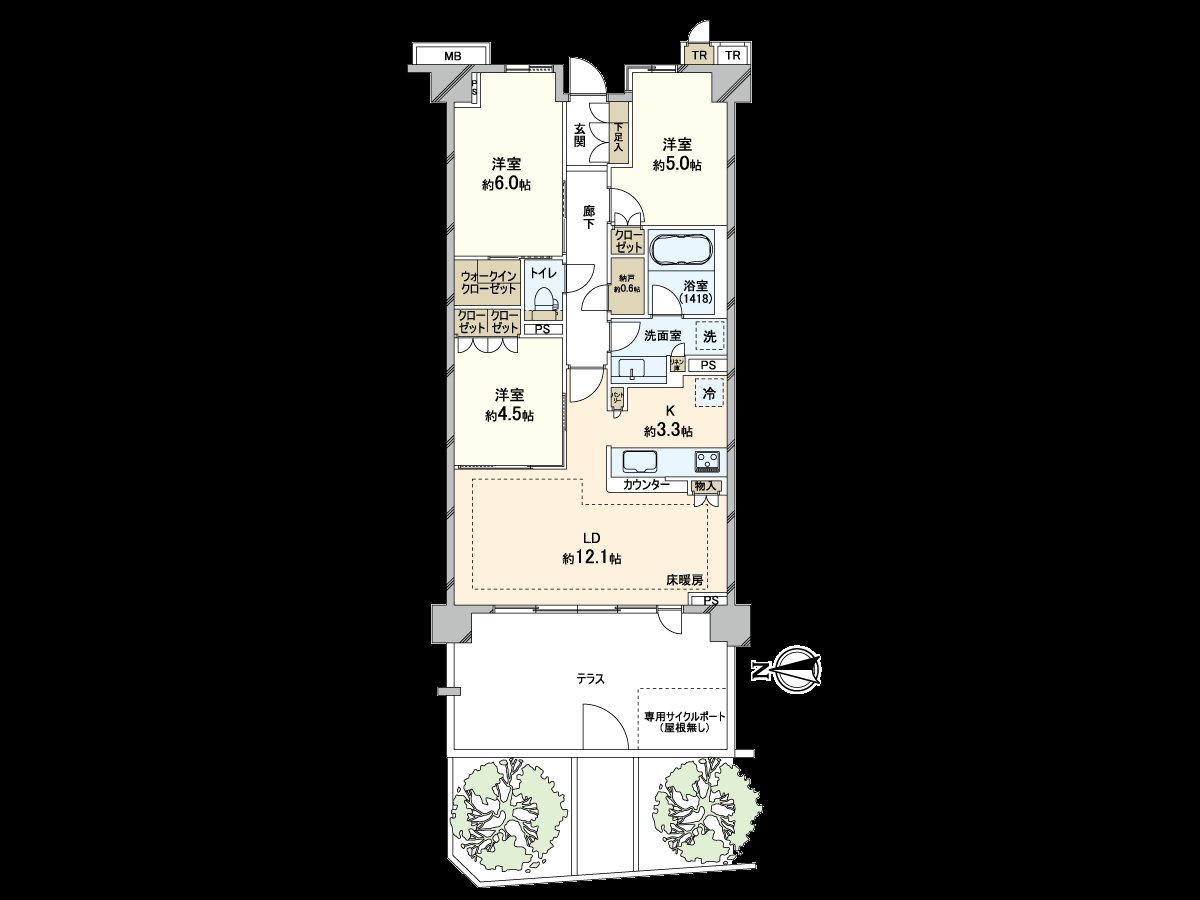 It is Plan of the 3LDK easy to use