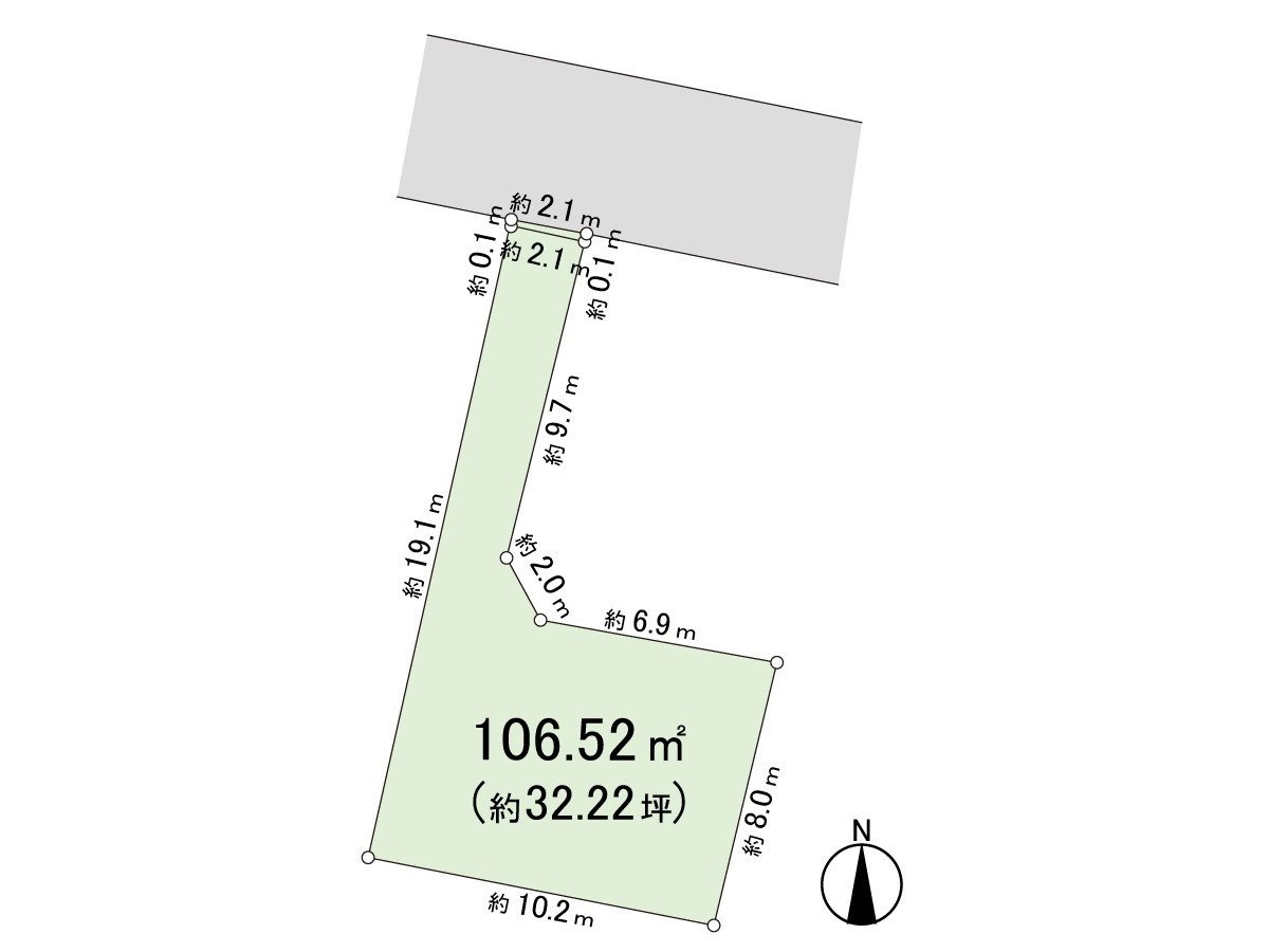 用地面积106.52平米(约32.22坪)