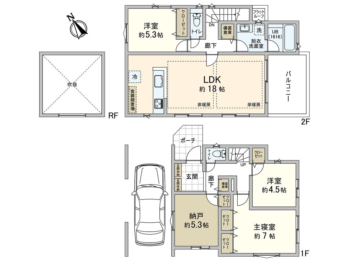 (A号栋)价格9990万日元，3LDK+S，土地面积93.19m2，建筑面积111.37m2