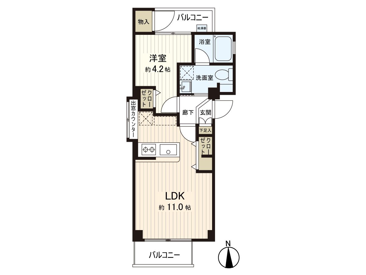 House of the fifth-floor 1LDK of the 5-story-above-the-ground Reinforced Concrete condominium