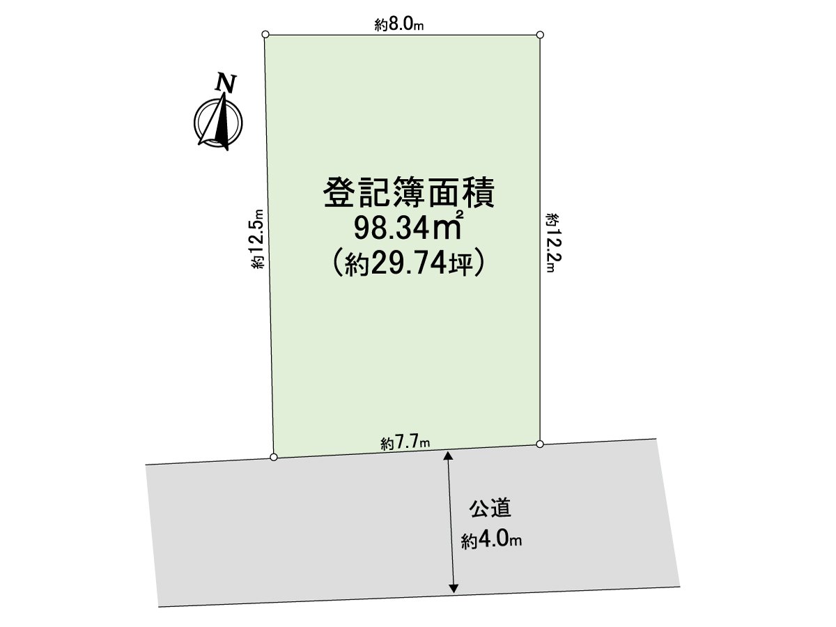◆土地面積98.34平方公尺(約29.74坪)