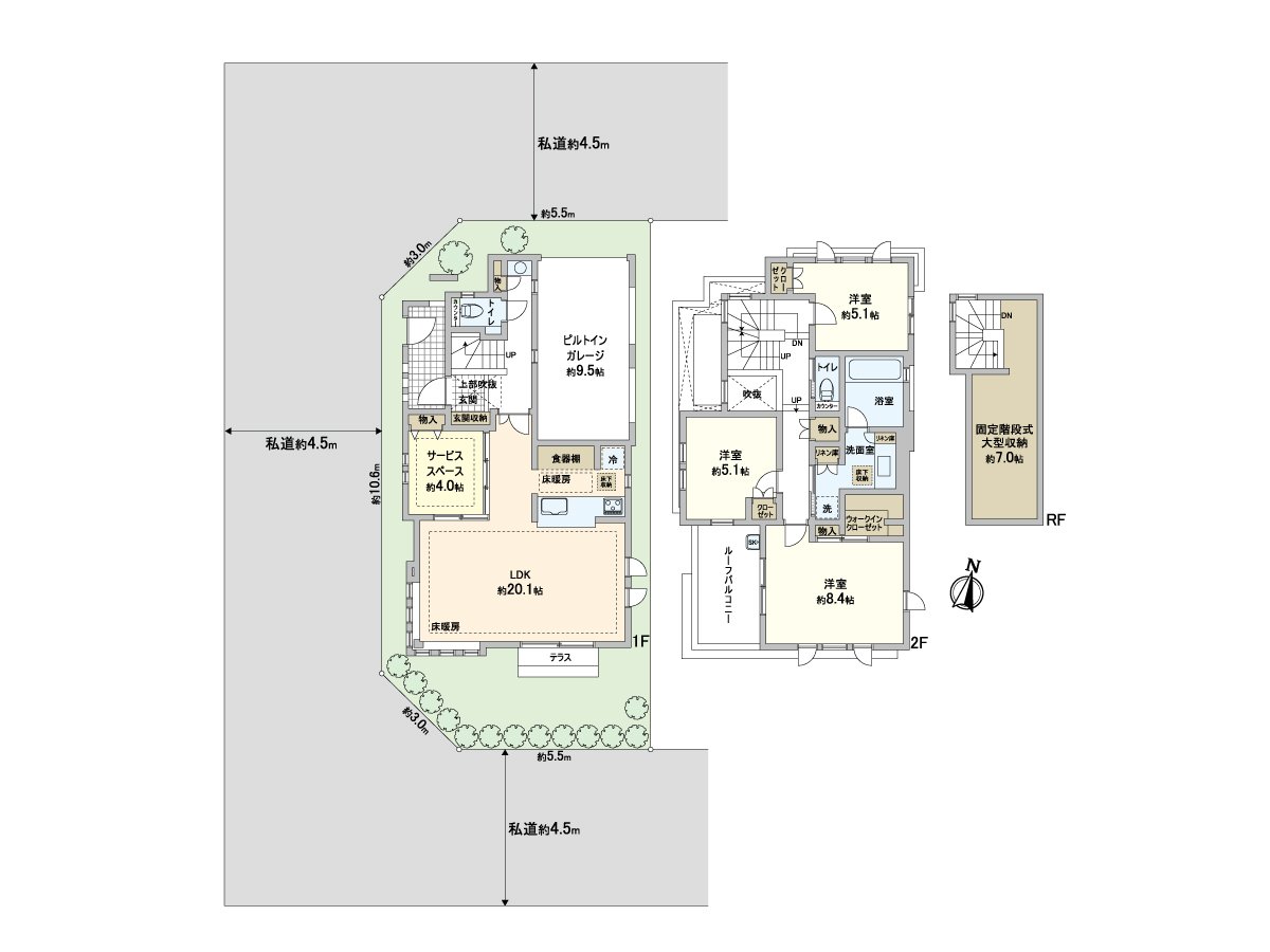 ◆1亿4900万日元，3SLDK，土地面积110.01平米，建筑面积106.2平米
