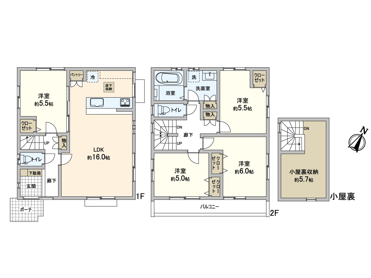 ◆4LDK，土地面積93.92平方公尺，建築面積89.08平方公尺