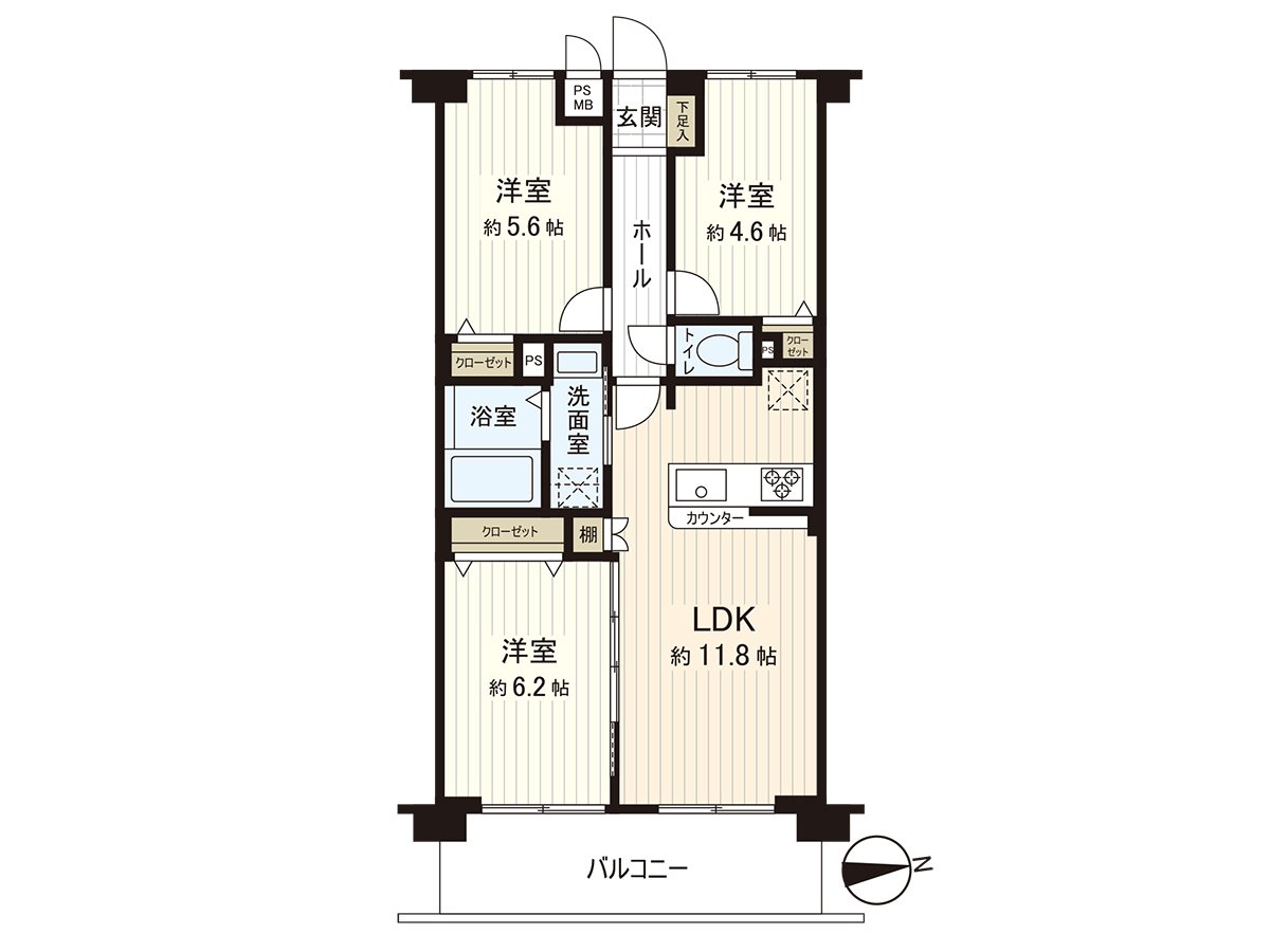 ◆私人使用面積60.05平方公尺(約18.16坪)陽台面積7.98平方公尺(約2.41坪)