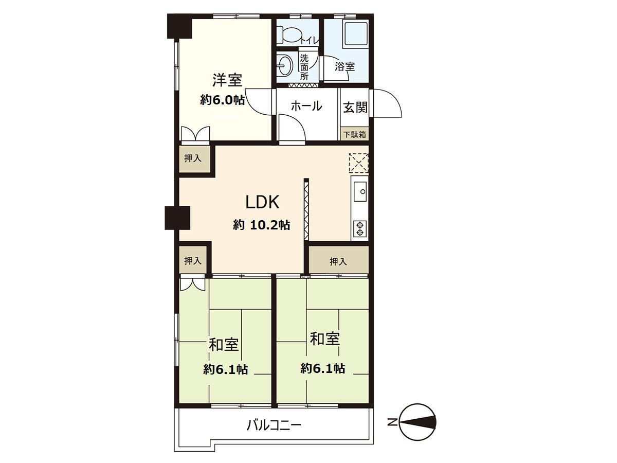 ◆实际使用面积59.40平米(约17.96坪)