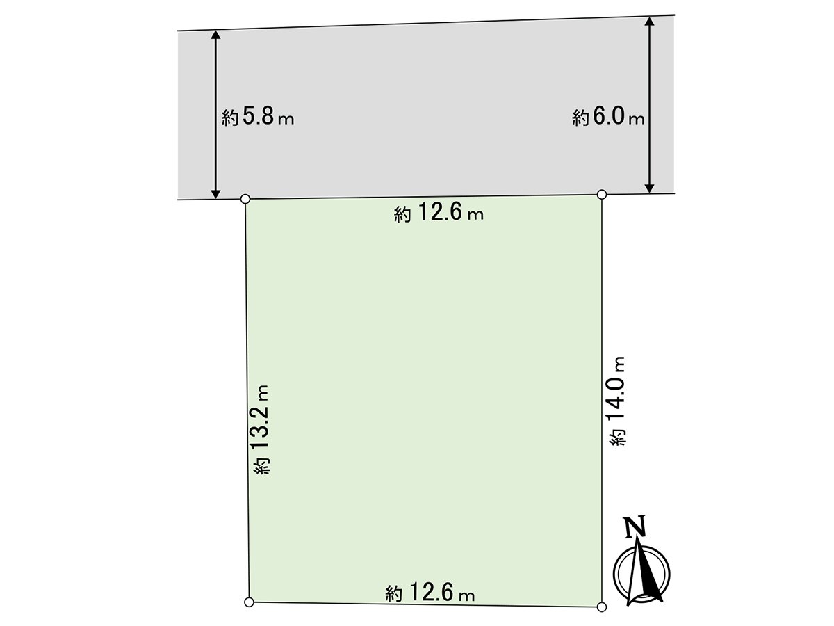 171.90 square meters of Land area (about 51.99 tsubo). It is the rectangular lot which is easy to effectively utilize space.