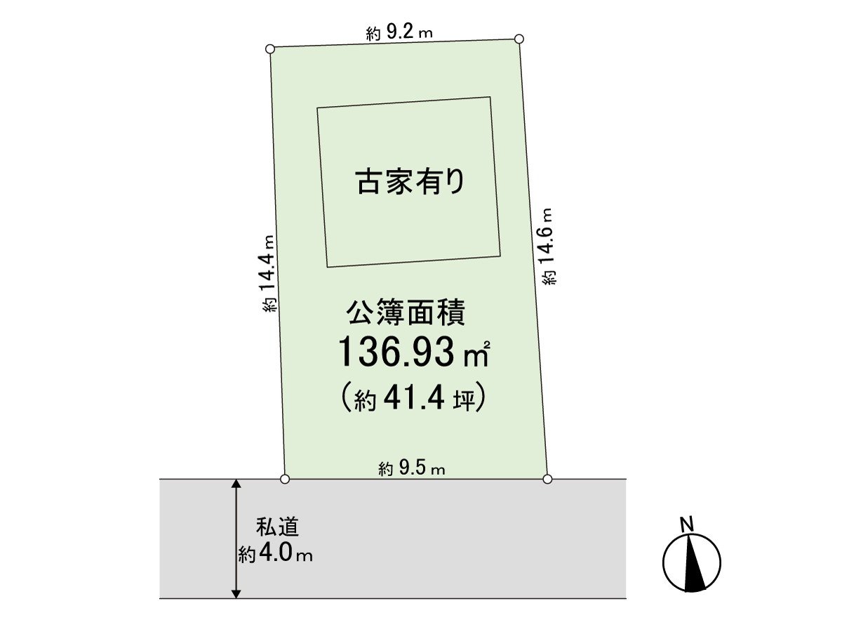 土地面積136.93平方公尺(約41.4坪)。