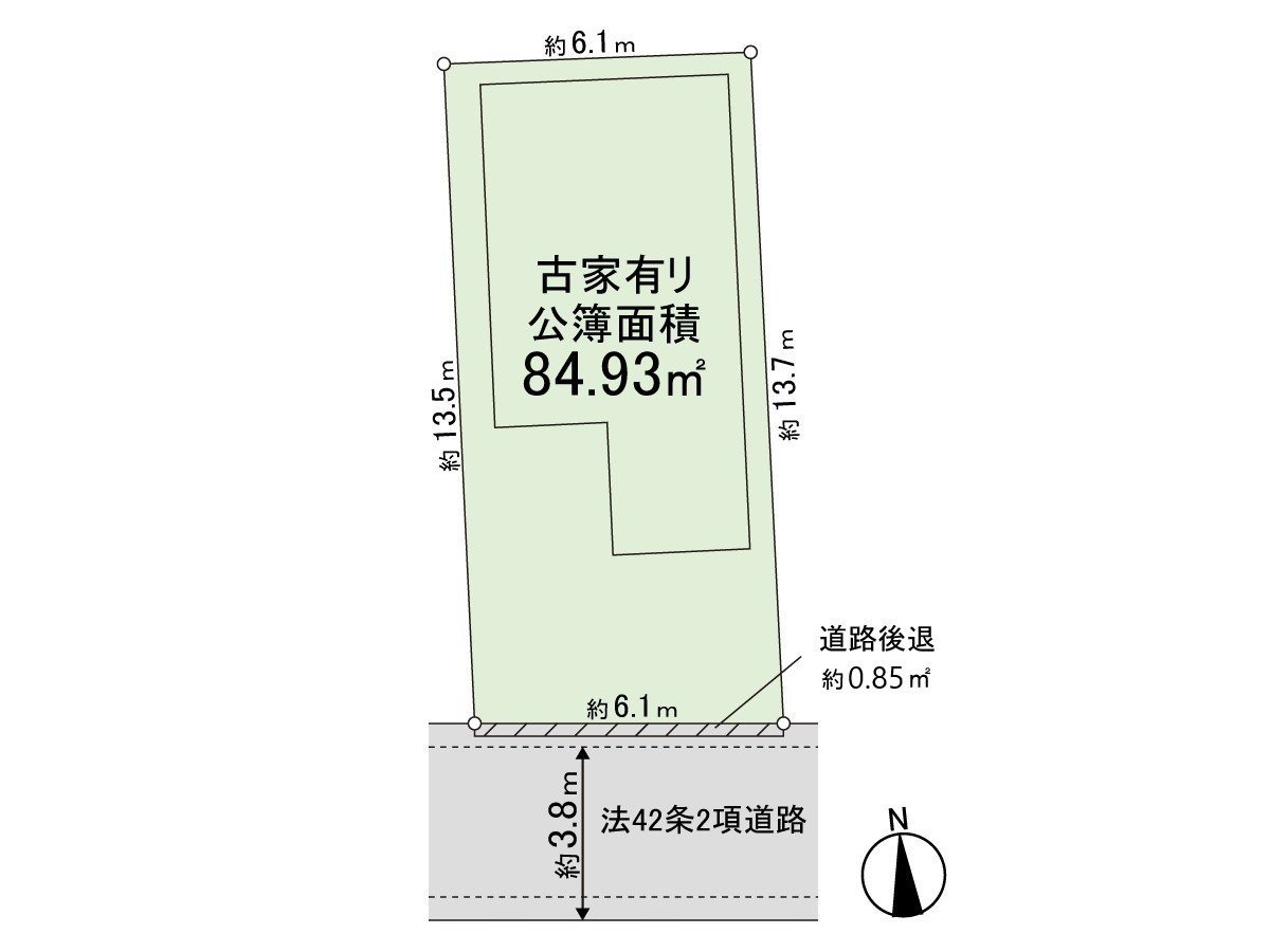 土地面積84.93平方公尺(約25.69坪)。