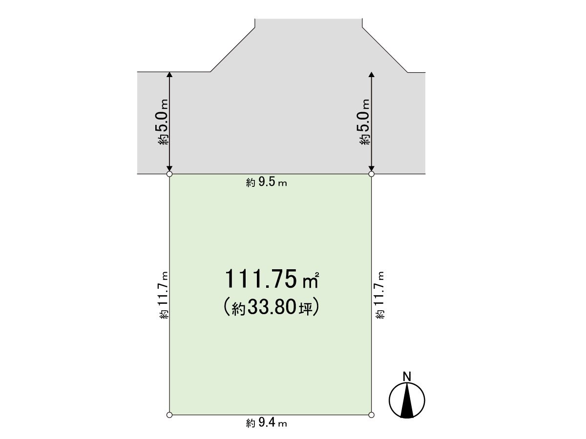 About 111.75 square meters of Land area