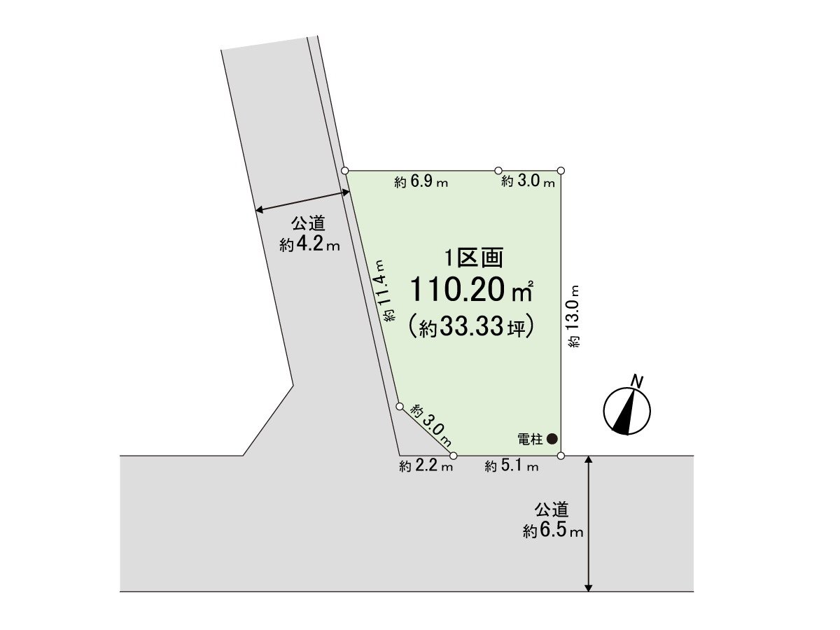 用地面积110.20平米(约33.33坪)