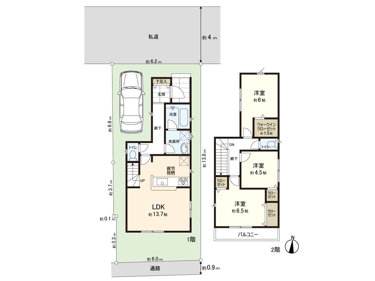 用地面积85.31平米(约25.80坪)建筑面积79.17平米(约23.94坪)