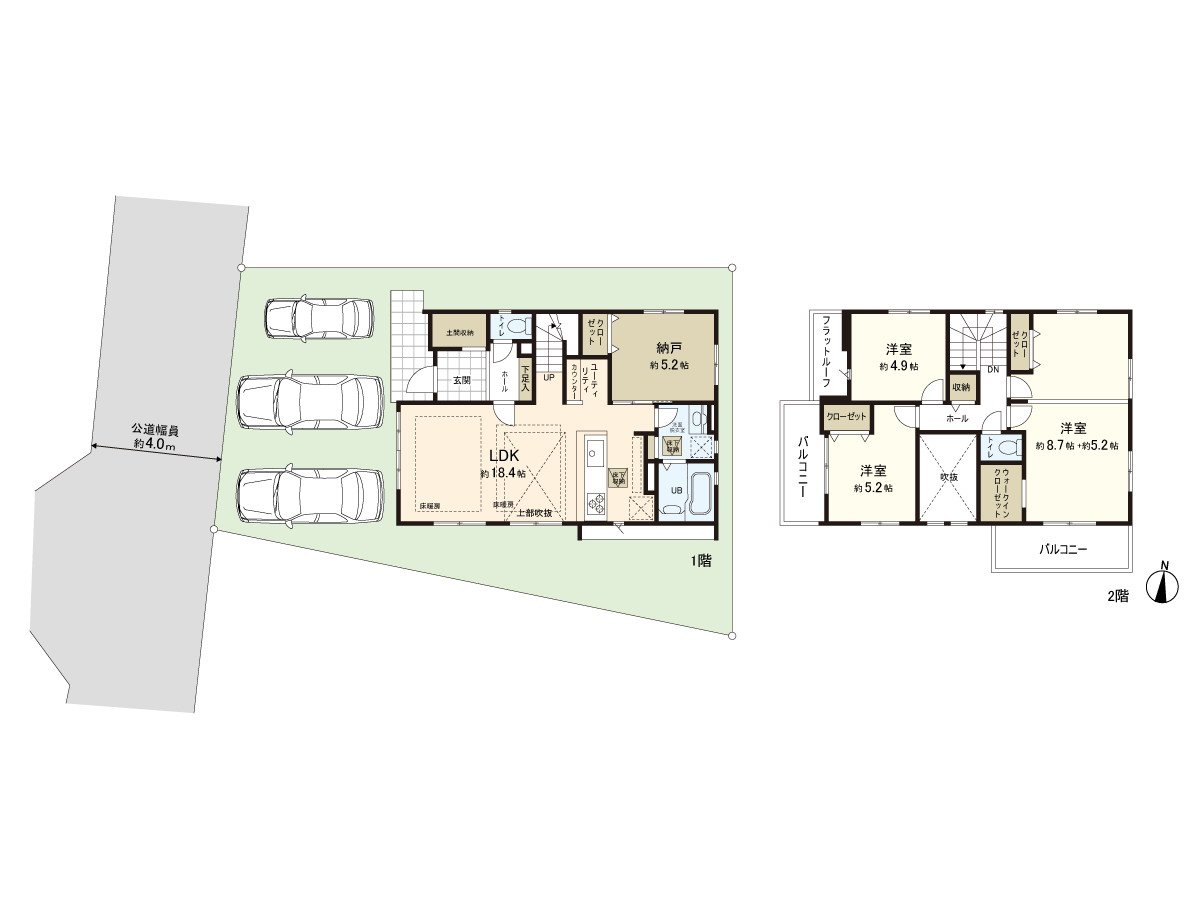 It is the Plan which can divide a room in the future of 3SLDK (4SLDK).