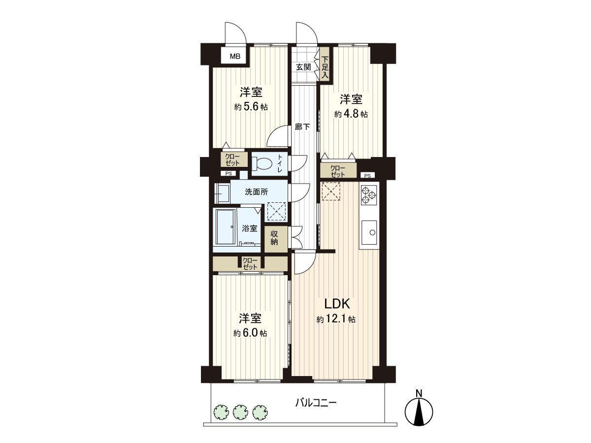 It is Plan of the 3LDK.