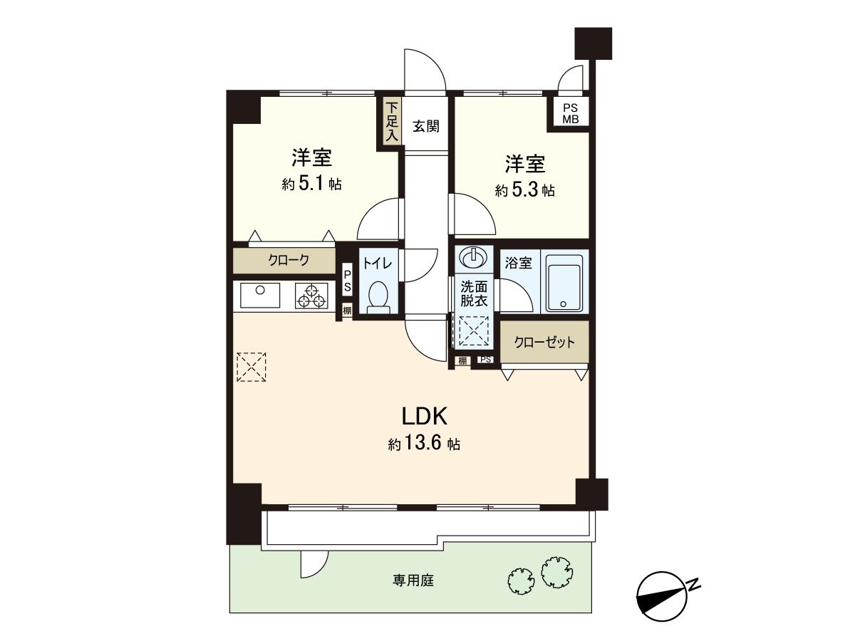是2LDK的房型。