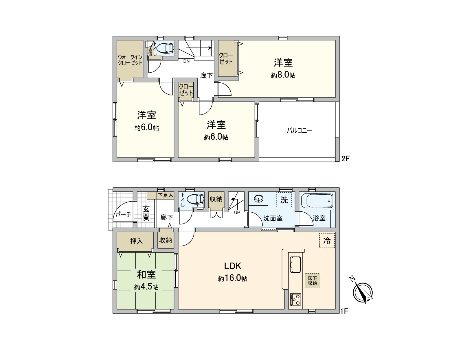 4LDK+WIC of the Southwest Orientation