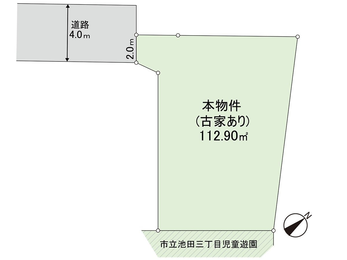 土地面積約34坪。