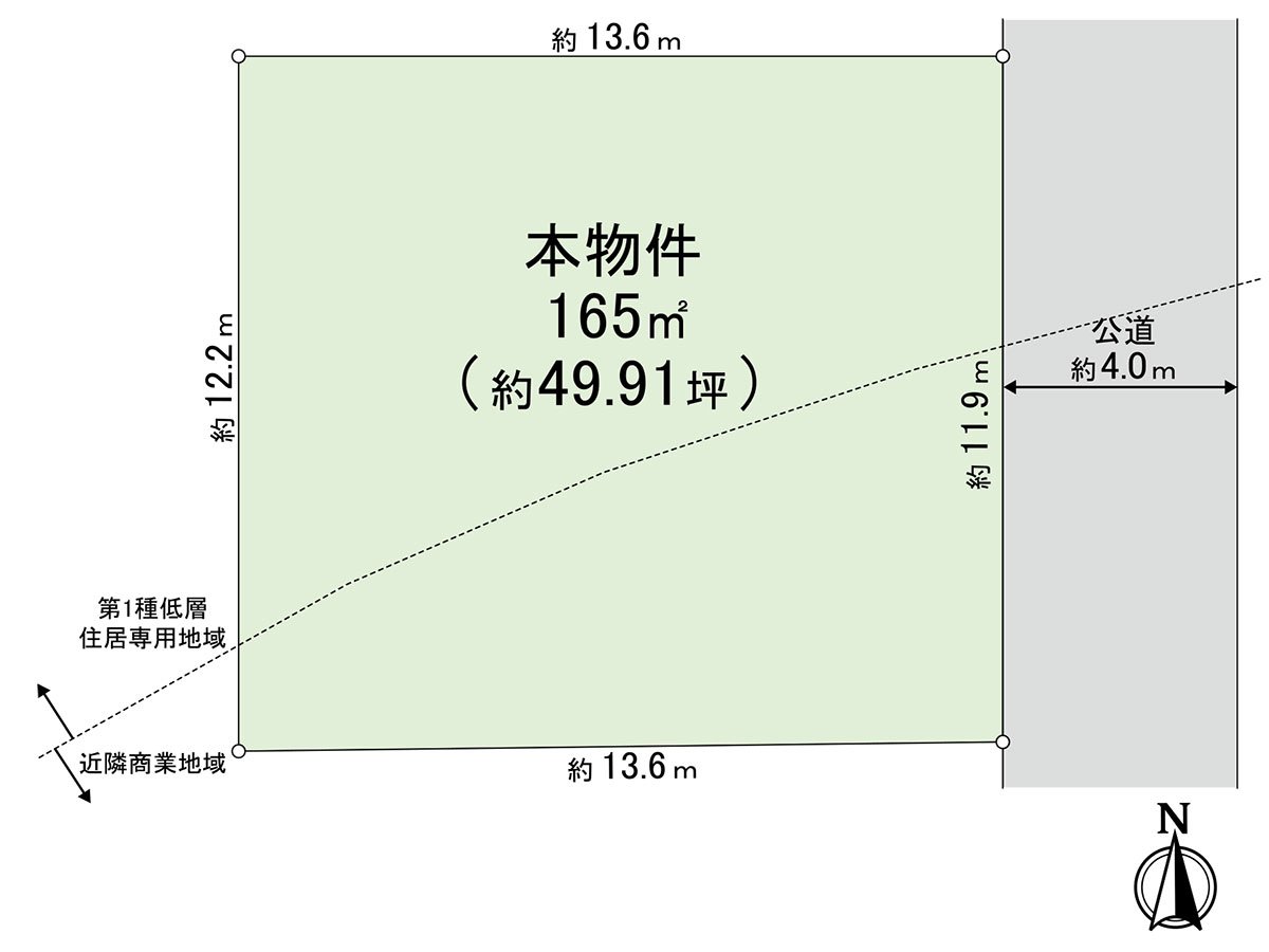 As it is a certain space site of 165 square meters of Land area (about 49.91 tsubo), the width of the building plan may spread.