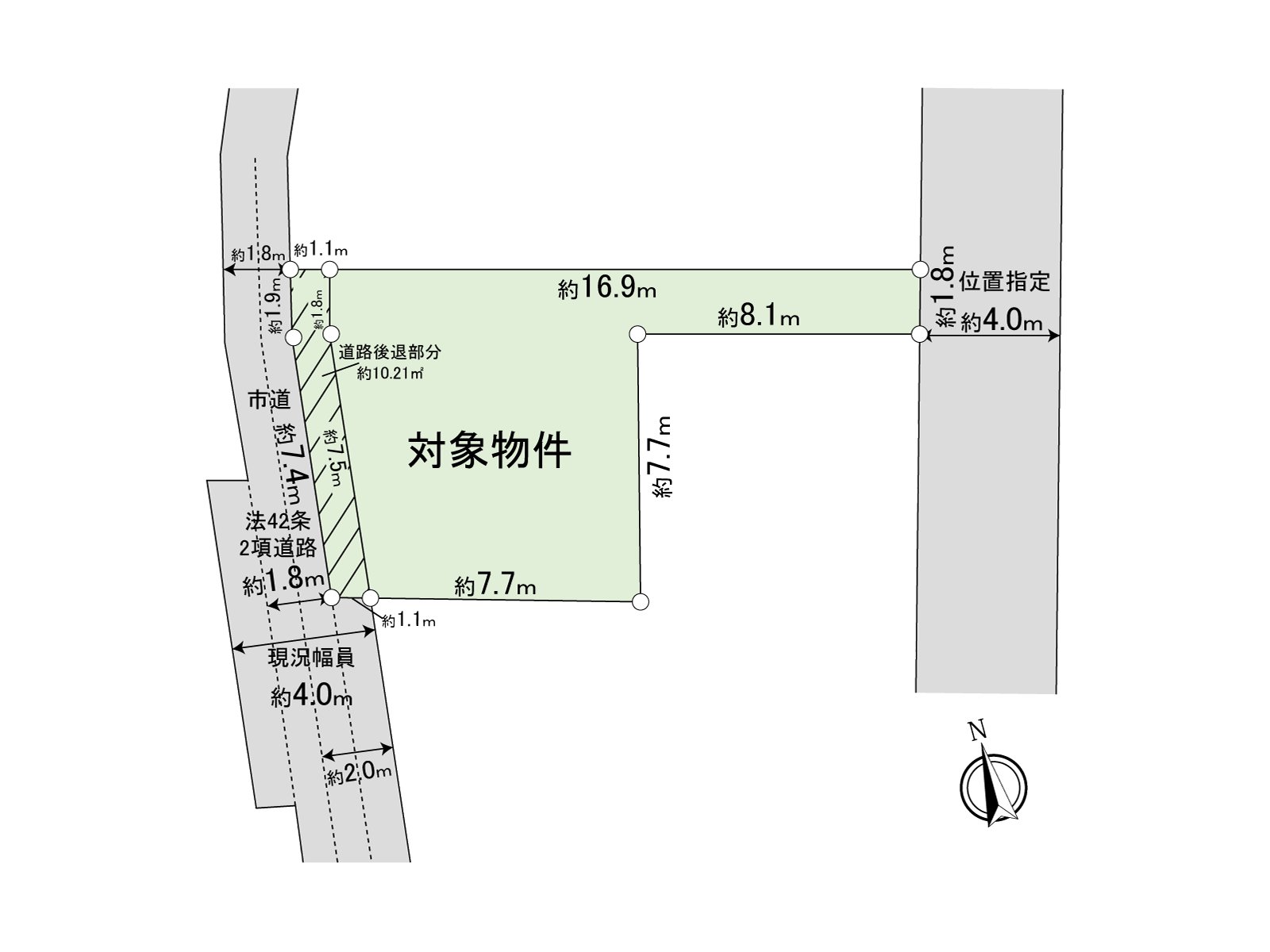 103.17 square meters of plottage (about 31.2 tsubo) ※I include about 13.86 square meters of setback