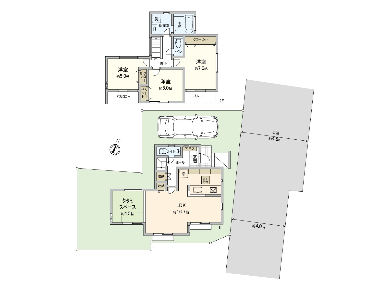 是在家庭层次推荐的3LDK+tatamisupesu的房型♪