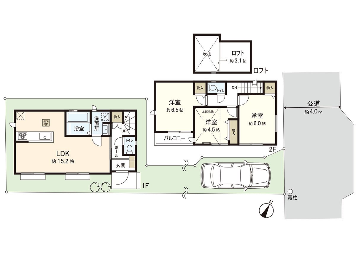 南向曝光面有大的窗，有開放感覺的約15.2張塌塌米LDK是魅力房屋。