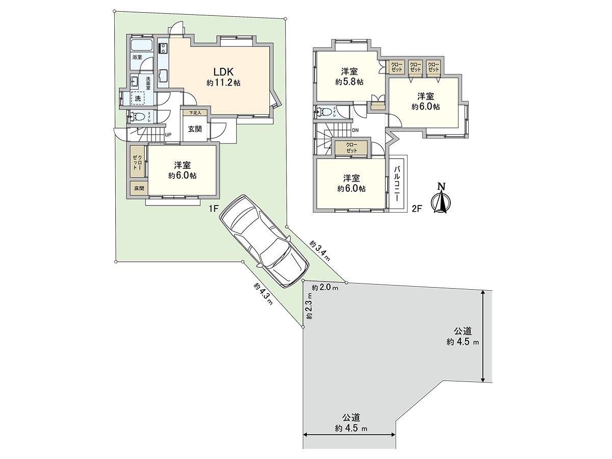 开放感觉明亮地有的4LDK。好像也能灵活和家族构成的变化对应。